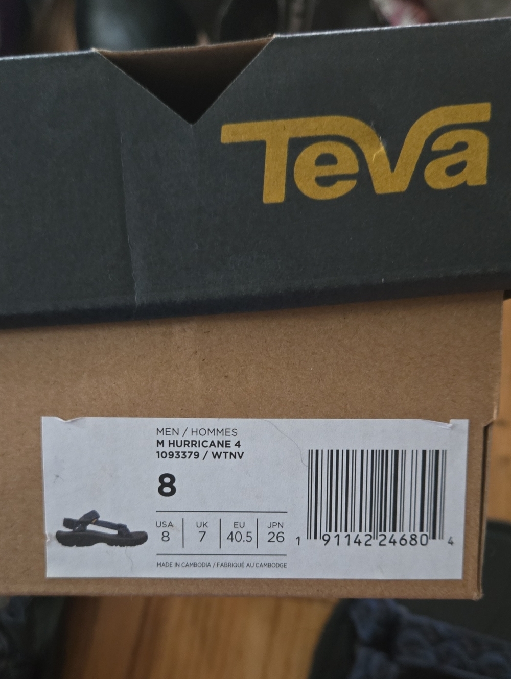 Teva Men Hurricane 4 Sandals in Wavy Trail Navy